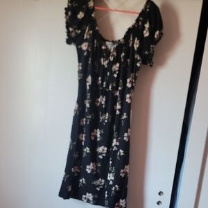 Justify Black Floral Midi Dress